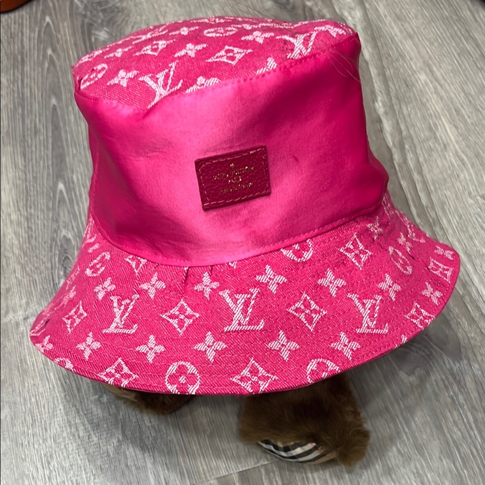 Louis Vuitton Pink Bucket Hat (Bear not included!)